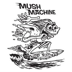 Roberts Surfboards Mush machine Logo